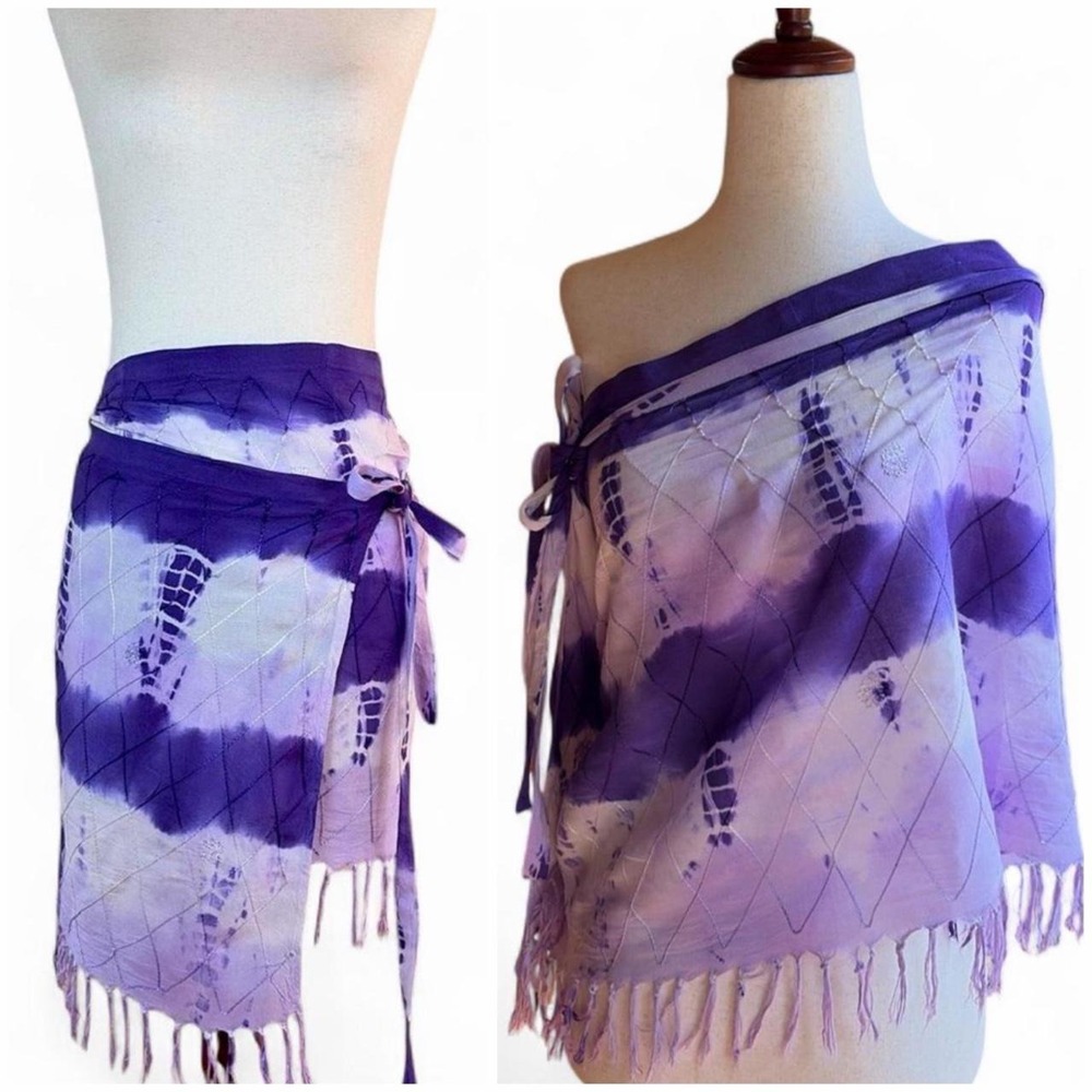 Vintage Y2K Tie Dye Wrap Skirt
